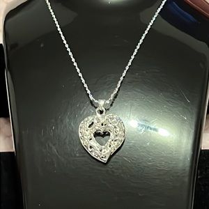 Sterling silver heart necklace